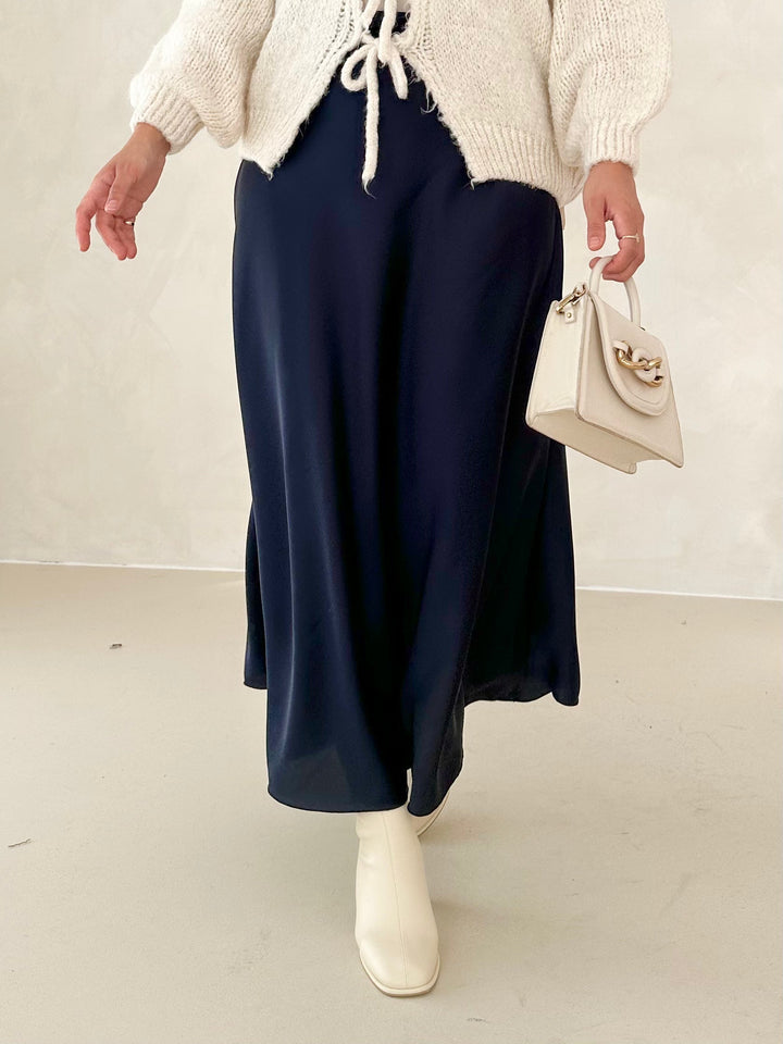 Jupe en satin Leya