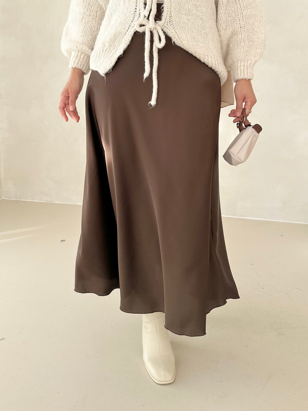 Jupe en satin Leya