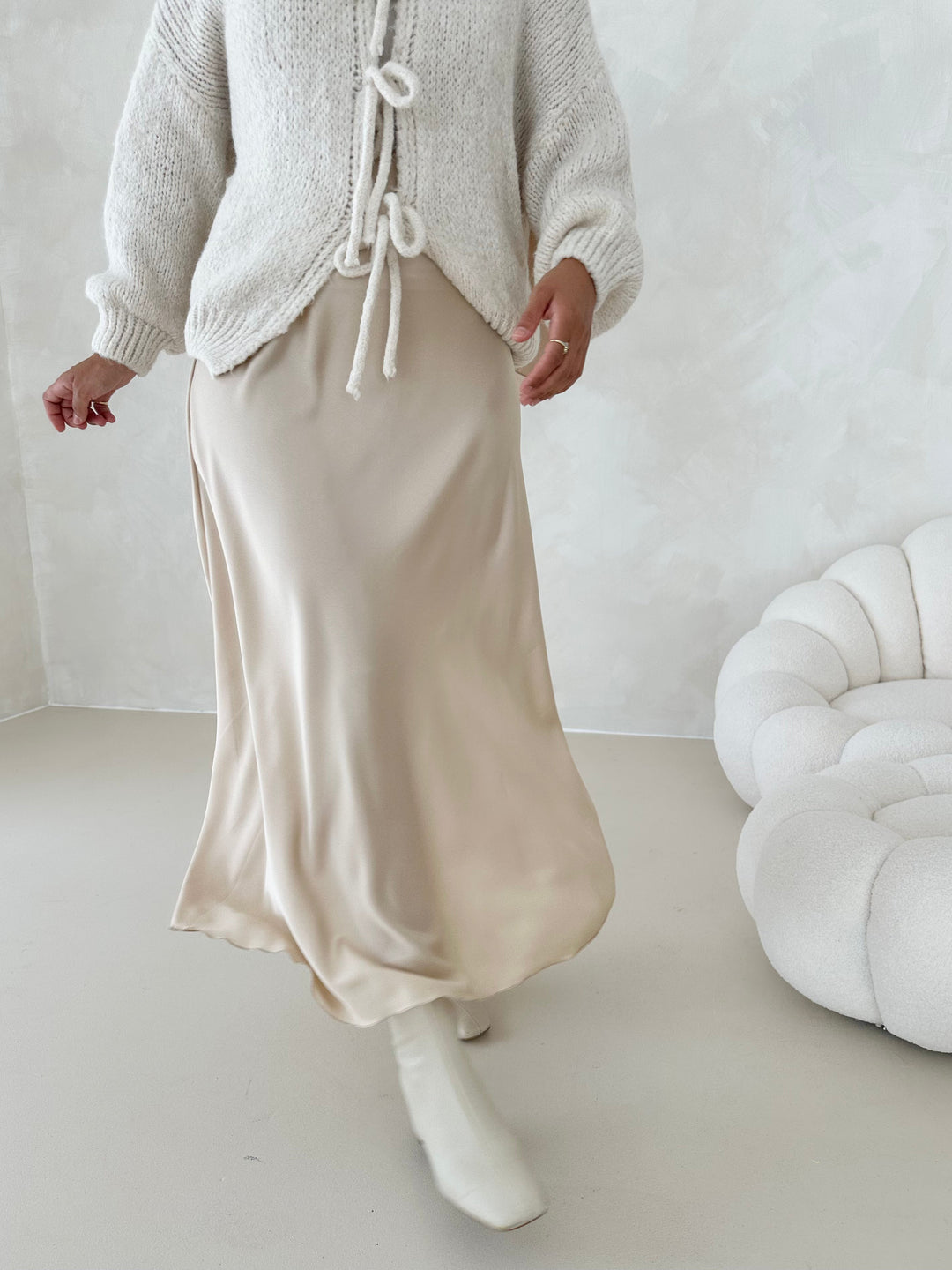 Jupe en satin Leya