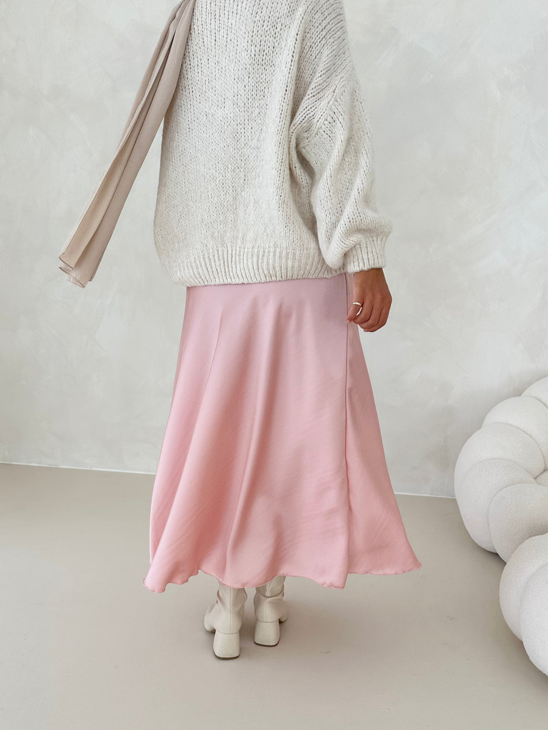 Jupe en satin Leya