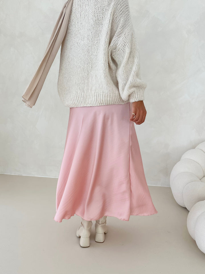Jupe en satin Leya
