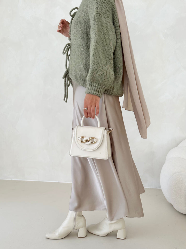 Jupe en satin Leya