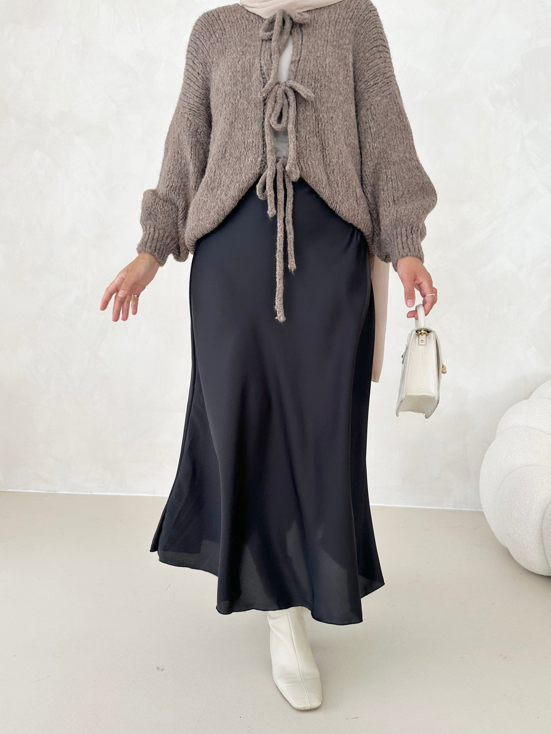 Jupe en satin Leya