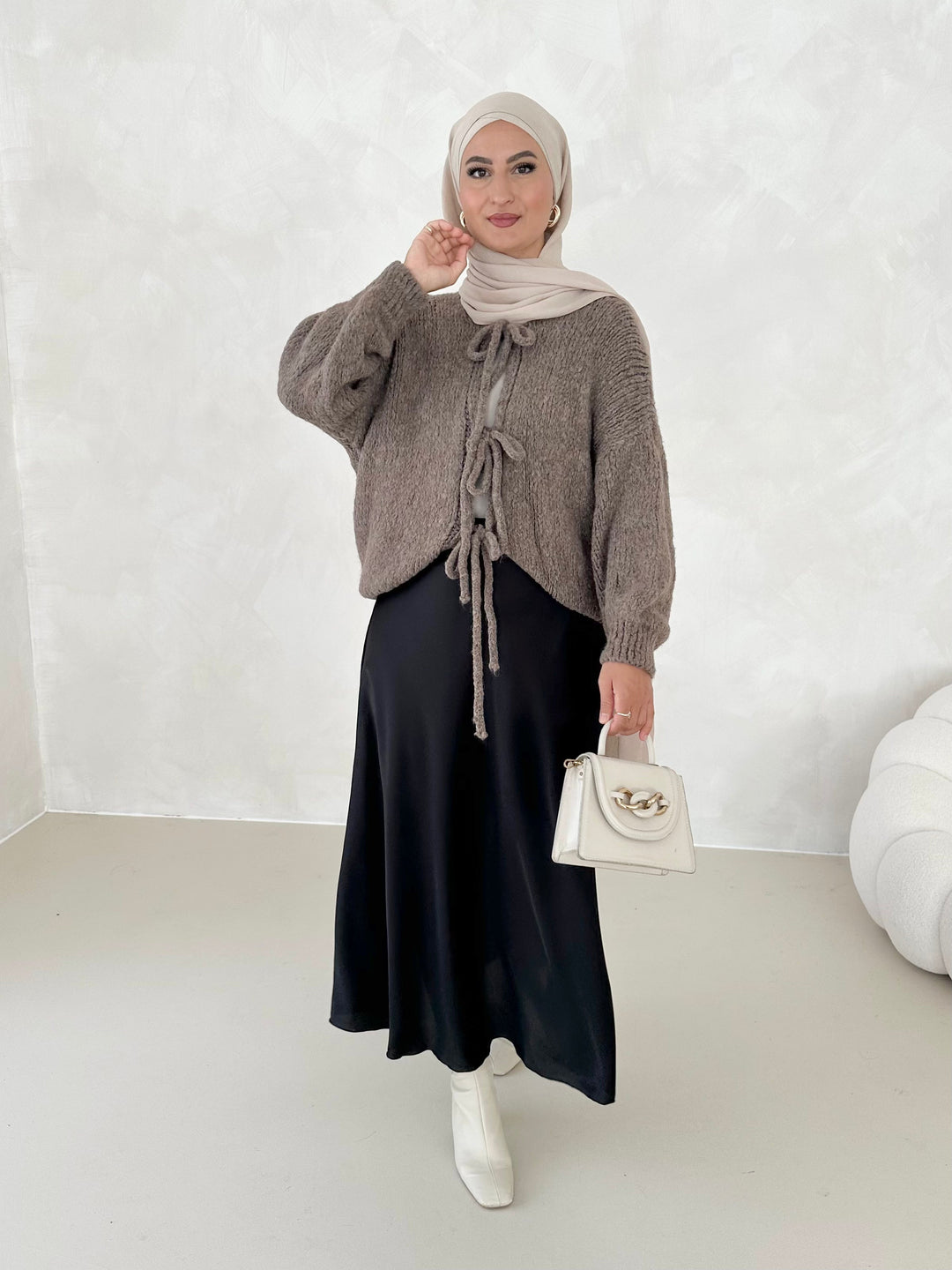 Jupe en satin Leya