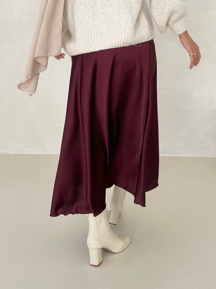 Jupe en satin Leya